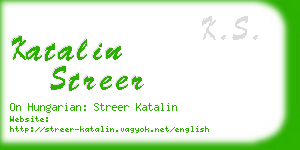 katalin streer business card